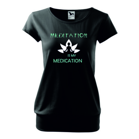 Meditáció mintás női jógás póló